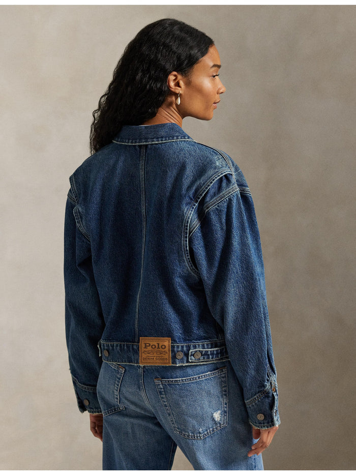 RALPH LAUREN WOMEN Denim Dungaree Jacket Mendez Wash