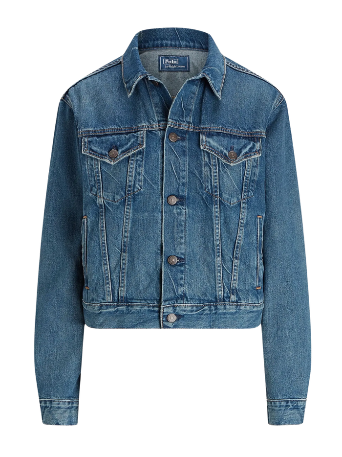 RALPH LAUREN WOMEN Denim Trucker Jacket Meuse Wash