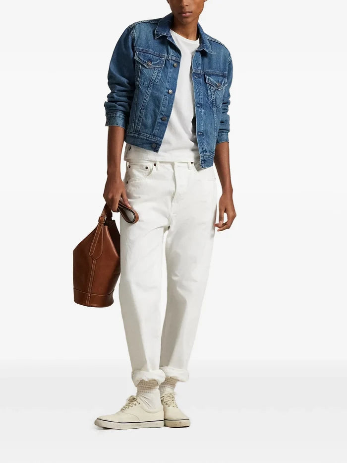 RALPH LAUREN WOMEN Denim Trucker Jacket Meuse Wash