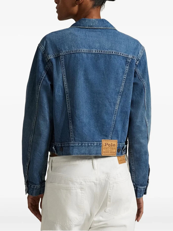RALPH LAUREN WOMEN Denim Trucker Jacket Meuse Wash