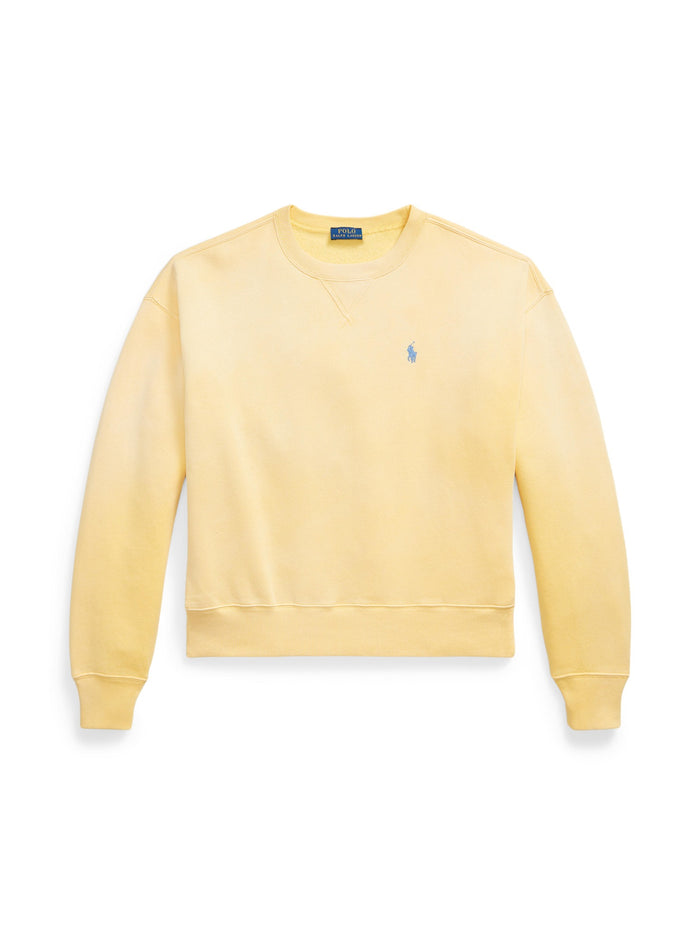 RALPH LAUREN WOMEN Fleece Crewneck Corn Yellow