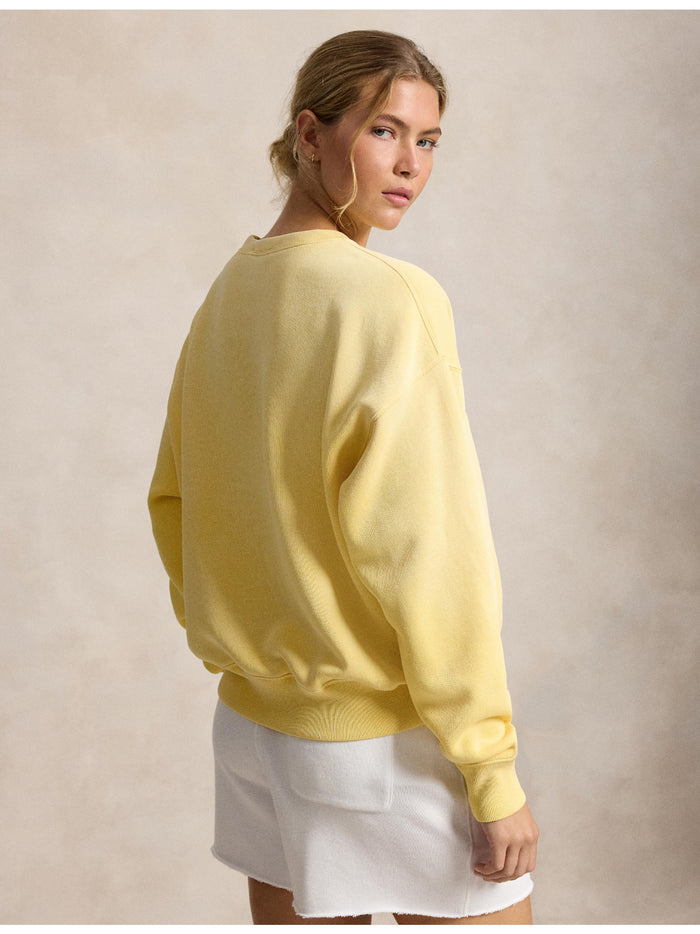 RALPH LAUREN WOMEN Fleece Crewneck Corn Yellow