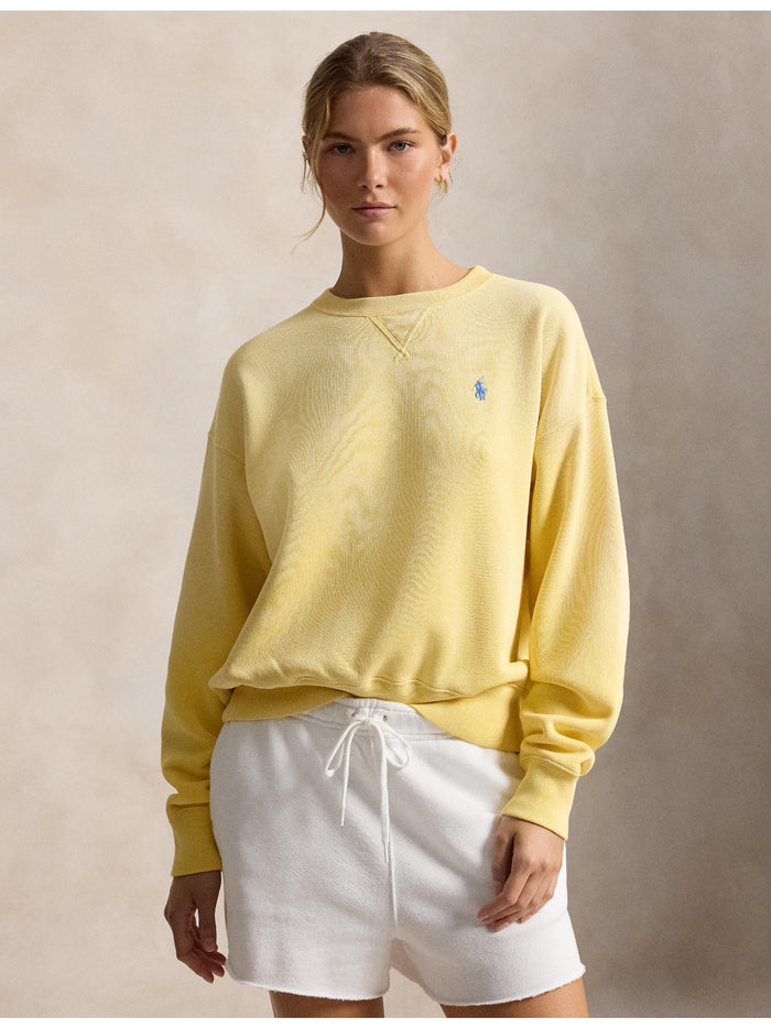 RALPH LAUREN WOMEN Fleece Crewneck Corn Yellow