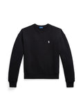 RALPH LAUREN WOMEN Fleece Crewneck Polo Black