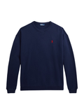RALPH LAUREN WOMEN Fleece Crewneck Sweatshirt Cruise Navy - MAISONDEFASHION.COM