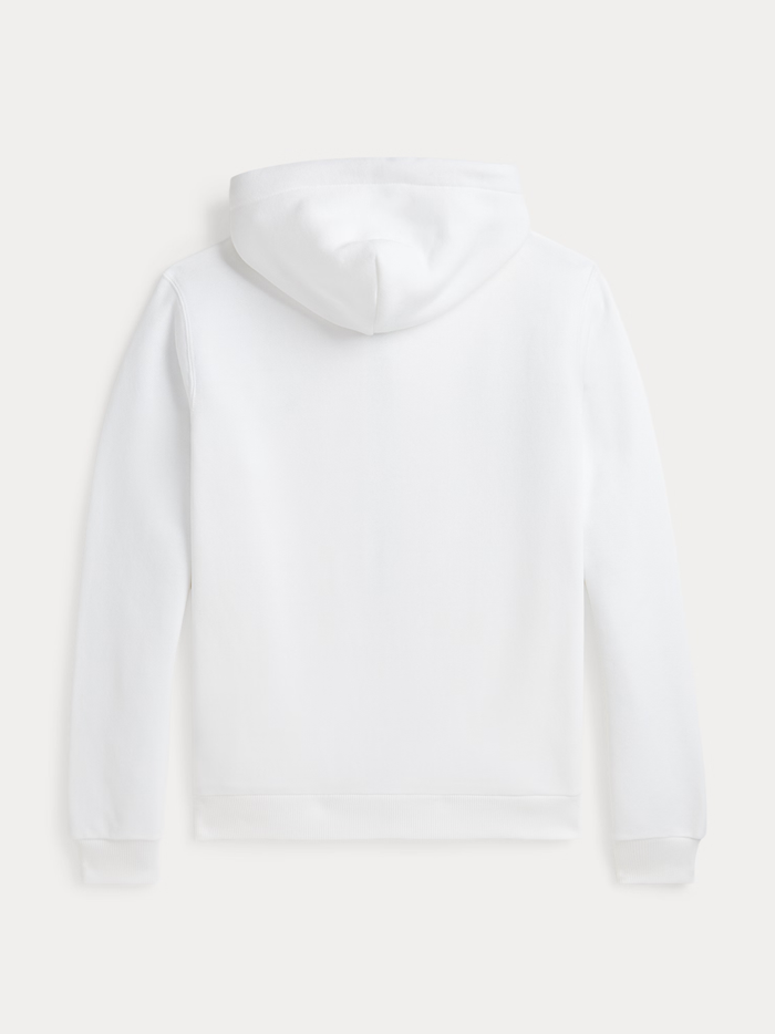 RALPH LAUREN WOMEN Fleece Full-Zip Hoodie White - MAISONDEFASHION.COM