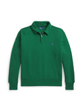 RALPH LAUREN WOMEN Fleece Quarter-Zip Bush Green