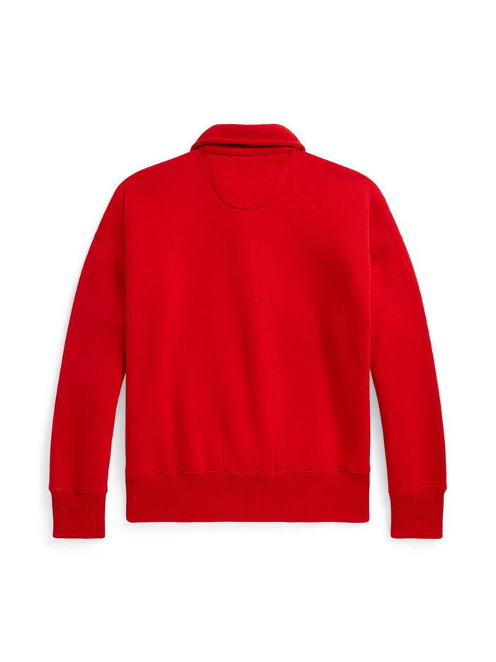 RALPH LAUREN WOMEN Fleece Quarter-Zip Very Red