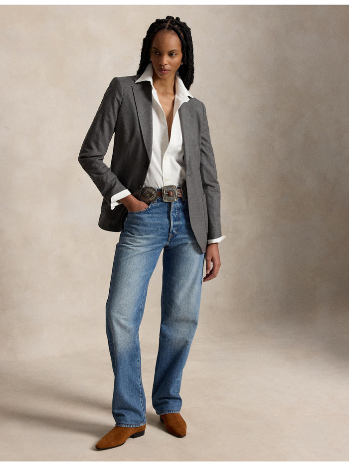 RALPH LAUREN WOMEN High-Rise Relaxed Straight Jeans Lebec Wash