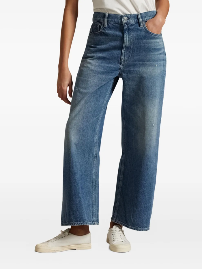RALPH LAUREN WOMEN High-Rise Wide-leg Crop Jeans Maceen Wash