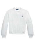 RALPH LAUREN WOMEN Lightweight Fleece Crewneck White
