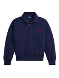 RALPH LAUREN WOMEN Lightweight Fleece Quarter-Zip Cruise Navy