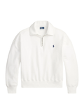 RALPH LAUREN WOMEN Lightweight Fleece Quarter Zip White