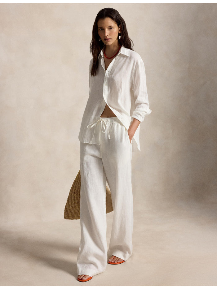 RALPH LAUREN WOMEN Linen Drawstring Pants Nevis