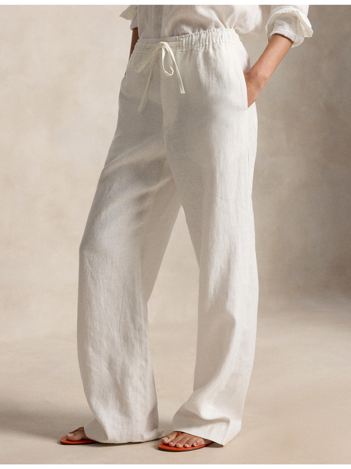 RALPH LAUREN WOMEN Linen Drawstring Pants Nevis