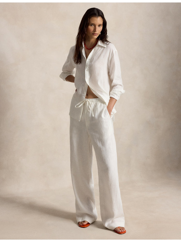 RALPH LAUREN WOMEN Linen Drawstring Pants Nevis