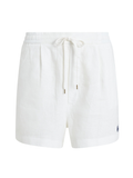RALPH LAUREN WOMEN Linen Drawstring Shorts White