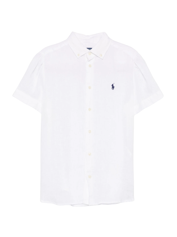 RALPH LAUREN WOMEN Linen Short-sleeve Shirt White