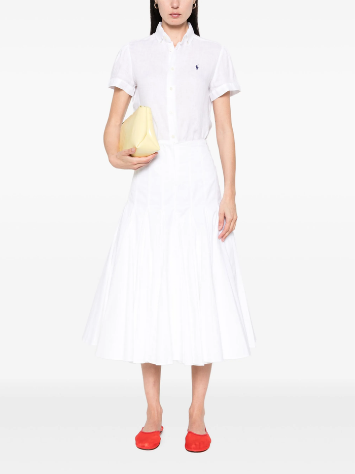 RALPH LAUREN WOMEN Linen Short-sleeve Shirt White