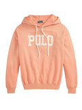 RALPH LAUREN WOMEN Logo Lightweight Fleece Hoodie Pastel Coral