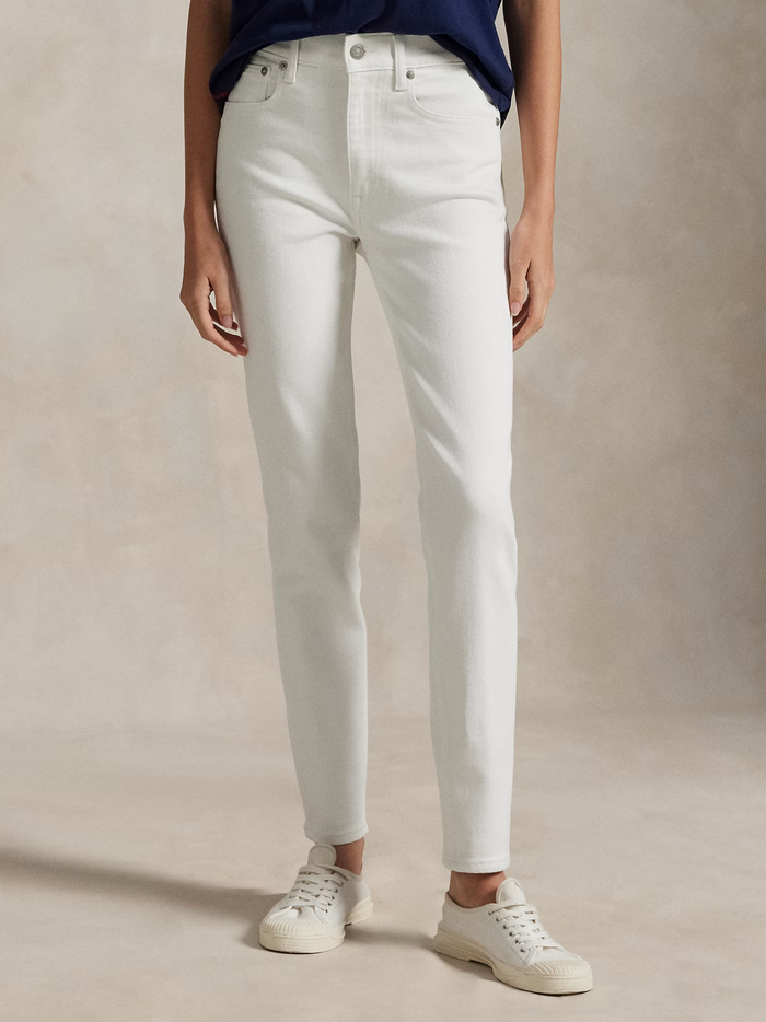 RALPH LAUREN WOMEN Mid-Rise Super-Slim Jeans Amesbury Wash - MAISONDEFASHION.COM