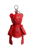 RALPH LAUREN WOMENS Polo Bear Leather Bag Charm Cherry - MAISONDEFASHION.COM