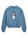RALPH LAUREN WOMEN Polo Bear Lightweight Fleece Crewneck Camp Blue