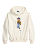 RALPH LAUREN WOMEN Polo Bear Lightweight Fleece Hoodie Warm White