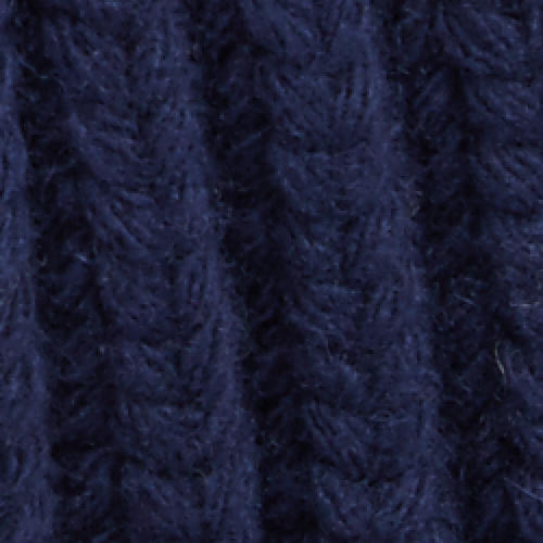RALPH LAUREN WOMEN Polo Bear Rib Pom-Pom Beanie Hunter Navy