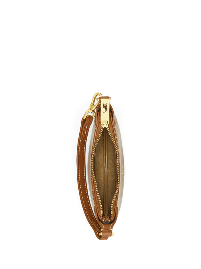 RALPH LAUREN WOMEN Polo ID Leather Card Case Cuoio