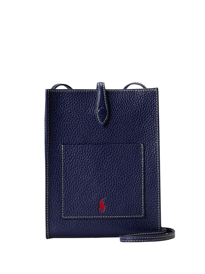 RALPH LAUREN WOMEN Polo Play Leather Pocket Crossbody Ink