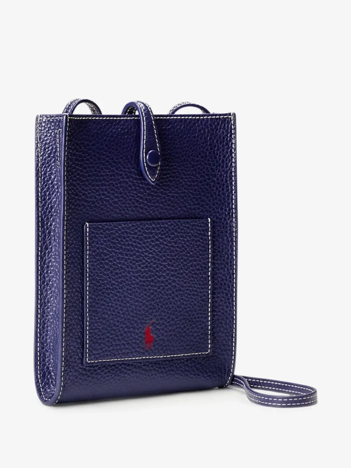 RALPH LAUREN WOMEN Polo Play Leather Pocket Crossbody Ink