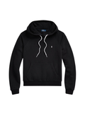 RALPH LAUREN WOMEN Shrunken Fit Fleece Hoodie Polo Black - MAISONDEFASHION.COM