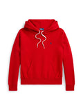 RALPH LAUREN WOMEN Shrunken Fit Fleece Hoodie Very Red