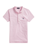 RALPH LAUREN WOMEN Slim Fit Stretch Polo Shirt Sunkissed Pink - MAISONDEFASHION.COM