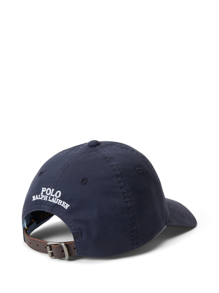 RALPH LAUREN WOMEN Stretch-Cotton Twill Pony Ball Cap Nautical Ink