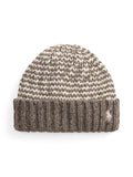 RALPH LAUREN WOMEN Striped Wool-Blend Beanie Grey/Cream