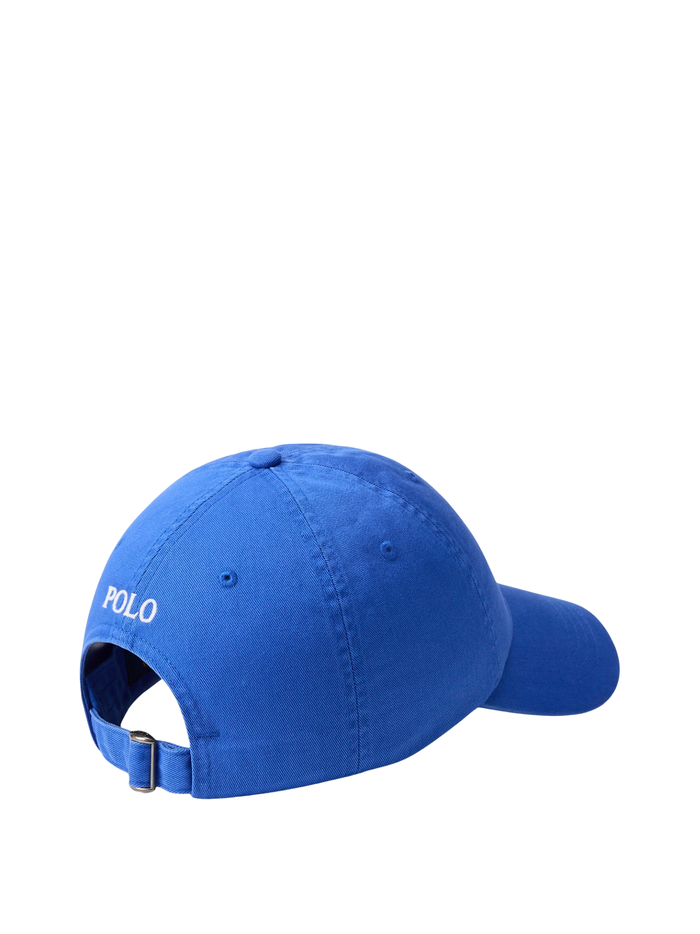 RALPH LAUREN WOMEN The Iconic Cotton Chino Ball Cap New Iris Blue/White