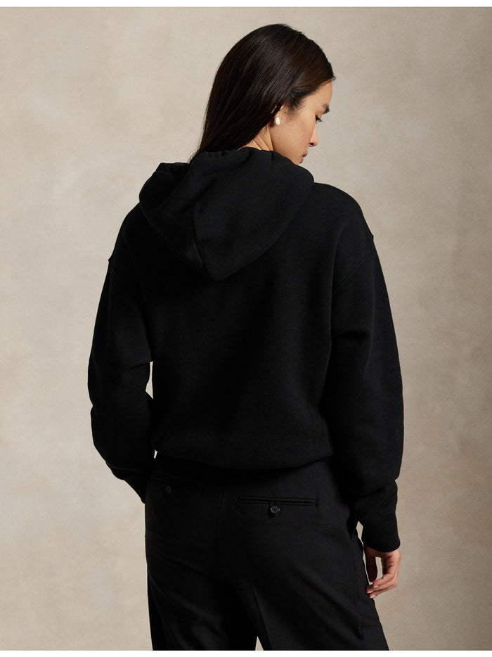 RALPH LAUREN WOMEN The Ralph & Ricky Tuxedo Bear Hoodie Polo Black