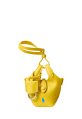 RALPH LAUREN WOMENS Leather Polo Play Bag Charm Canary Yellow - MAISONDEFASHION.COM