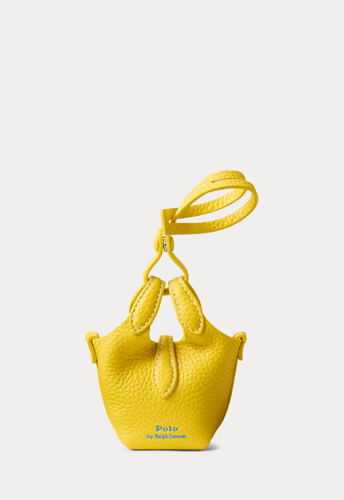 RALPH LAUREN WOMENS Leather Polo Play Bag Charm Canary Yellow - MAISONDEFASHION.COM