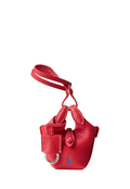 RALPH LAUREN WOMENS Leather Polo Play Bag Charm Cherry - MAISONDEFASHION.COM