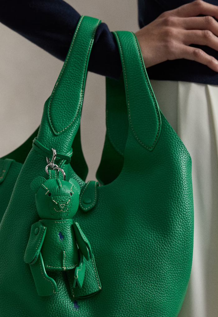 RALPH LAUREN WOMENS Polo Bear Leather Bag Charm Parrot - MAISONDEFASHION.COM