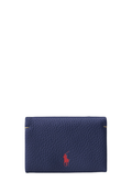 RALPH LAUREN WOMENS Polo Play Leather Snap Card Case Ink - MAISONDEFASHION.COM