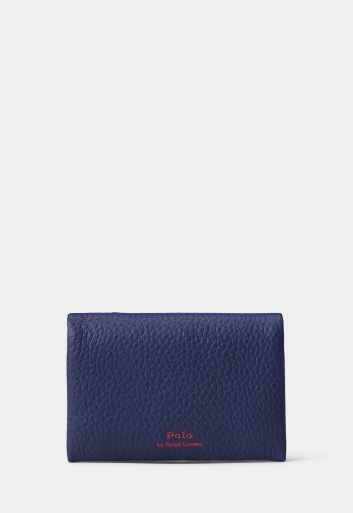 RALPH LAUREN WOMENS Polo Play Leather Snap Card Case Ink - MAISONDEFASHION.COM