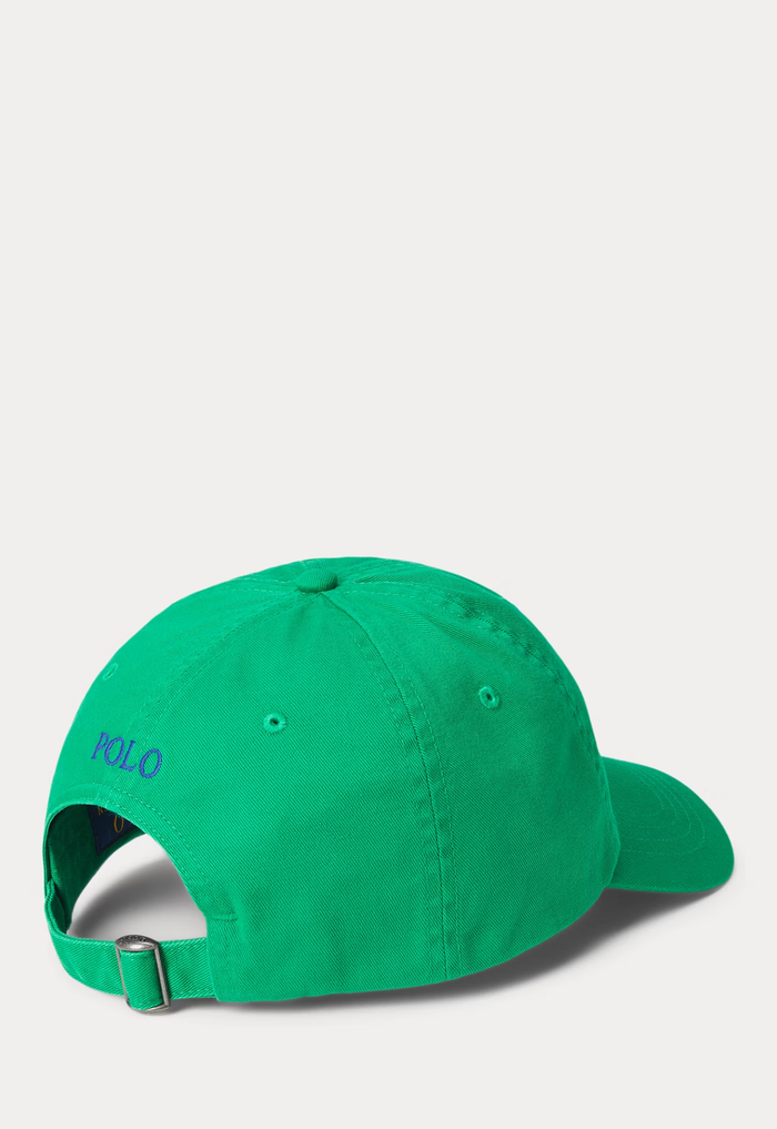 RALPH LAUREN WOMENS The Iconic Cotton Chino Ball Cap Billiard Green - MAISONDEFASHION.COM