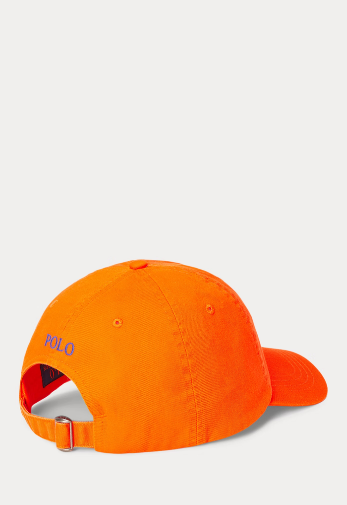 RALPH LAUREN WOMENS The Iconic Cotton Chino Ball Cap Sailing Orange - MAISONDEFASHION.COM