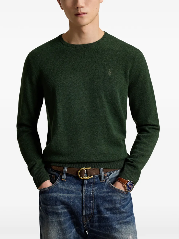 RALPH LAUREN Wool Crewneck Sweater Lodgepole Pine Heather