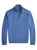 RALPH LAUREN Wool Quarter-Zip Sweater Blue Borage Heather