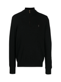 RALPH LAUREN Wool Quarter-Zip Sweater Polo Black